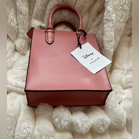 NEW Disney X Coach Blush Multi Leather Mini Tote Ice Skate Motif Mickey & Minnie - Picture 9 of 16
